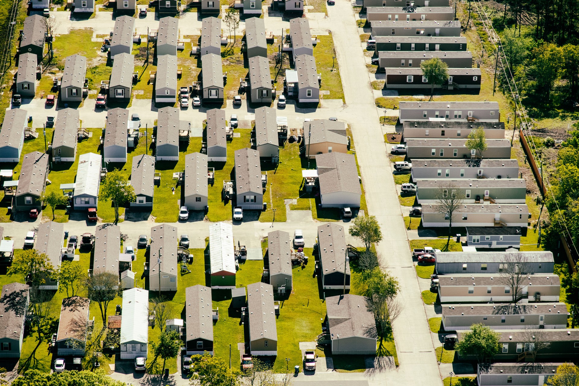 Trailer Park Neighborhood Aerial